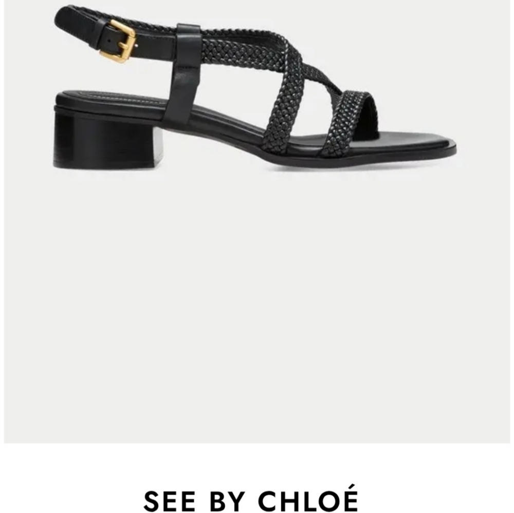 See By Chloe Black Nova Sandals NWT 35 EUR/5 US - Picture 4 of 4